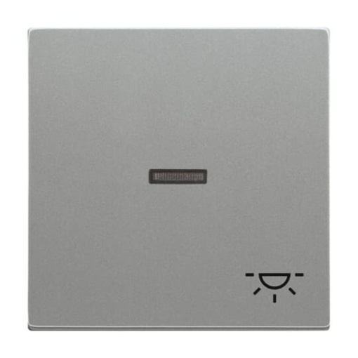 Rocker with legend Symbol "light" for Switchpush button, Single rocker grey metallic - Platform 63
