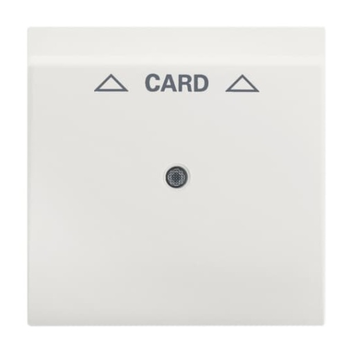 Cover plate with legend Card, Symbol "arrows" for Switchpush button, Hotel card alpine white - impuls