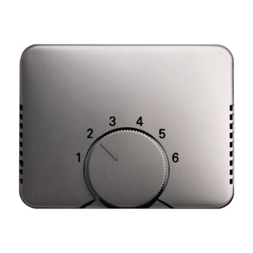 Cover plate with legend for Thermostat Turn button platinum - alpha