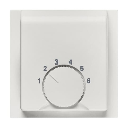 Cover plate with legend Characters 1 ... 6 for Thermostat Turn button white - impuls