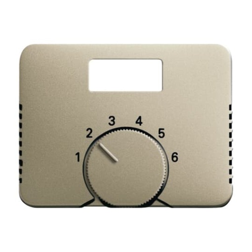 Cover plate with legend Characters 1 ... 6 for Thermostat Turn button palladium - alpha
