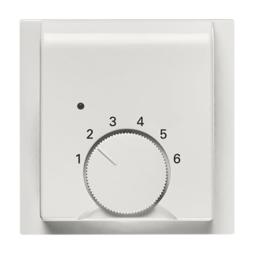 Cover plate with legend Characters 1 ... 6 for Thermostat Turn button white - impuls