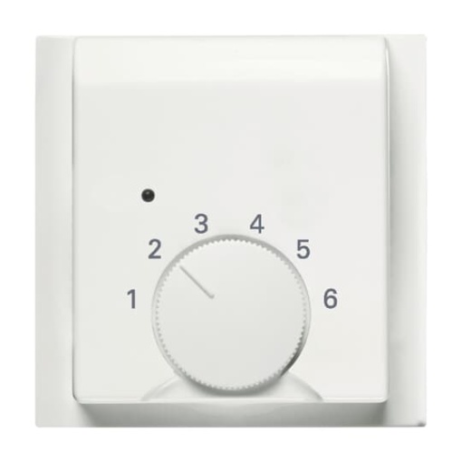 Cover plate with legend Characters 1 ... 6 for Thermostat Turn button white - impuls