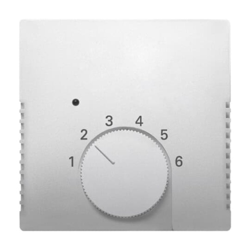 Cover plate with legend for Thermostat Turn button stainless steel - Pure Stainless Steel