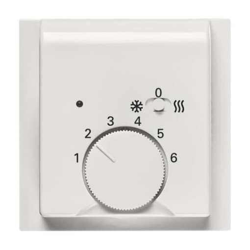 Cover plate with legend Characters 1 ... 6 for Thermostat Turn button white - impuls