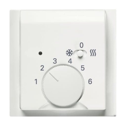 Cover plate with legend Characters 1 ... 6 for Thermostat Turn button white - impuls