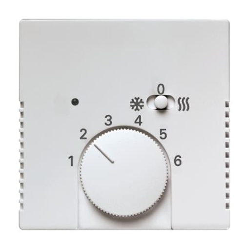 Cover plate with legend Characters 1 ... 6 for Thermostat Turn button aluminium silver - Platform 63