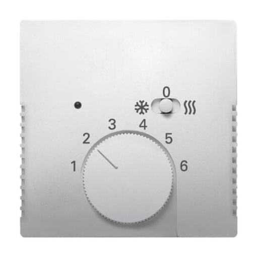 Cover plate with legend Characters 1 ... 6 for Thermostat Turn button stainless steel - Pure Stainless Steel