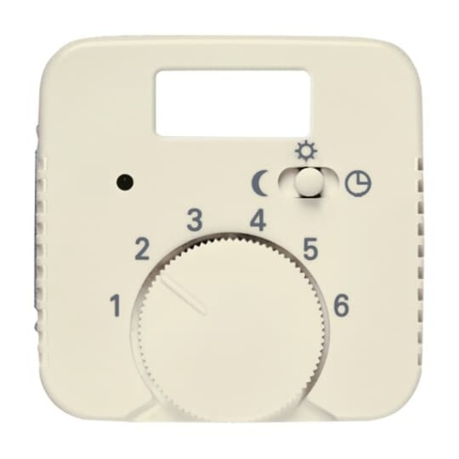 Cover plate with legend Characters 1 ... 6 for Thermostat Turn button white - Busch-Duro 2000 SI