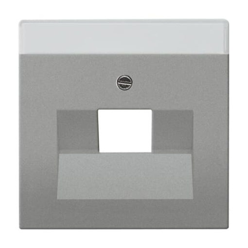 Cover plate with labelling field UAEIAE ISDN 1 gang grey metallic - Platform 63
