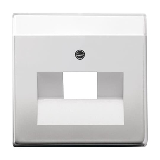 Cover plate with labelling field UAEIAE ISDN 1 gang stainless steel - Pure Stainless Steel