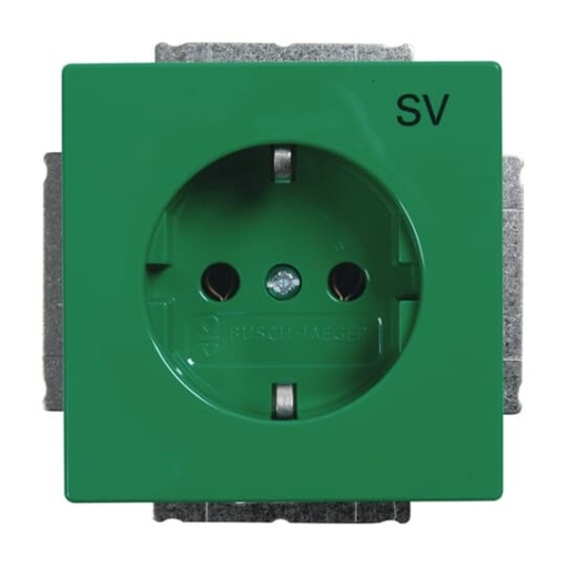 SCHUKO Socket insert with legend SV green - Platform 63