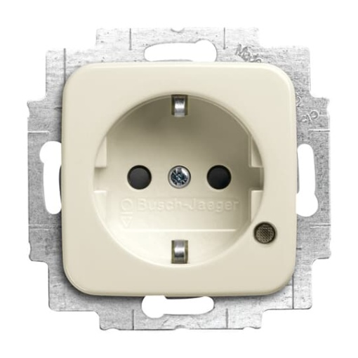 SCHUKO socket insert Safety Shutter with LED Control light Green white - Busch-Duro 2000 SI