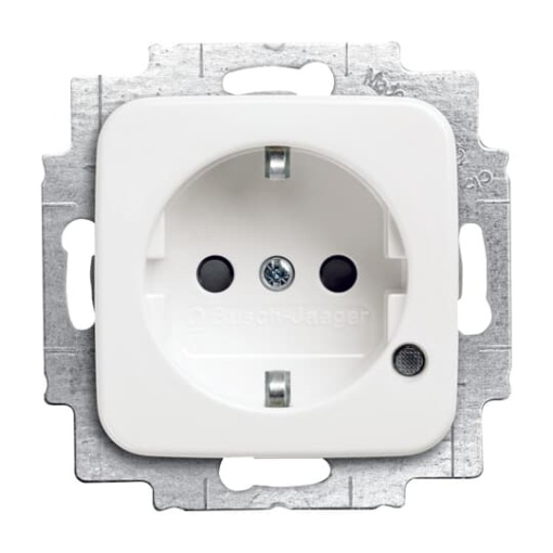 SCHUKO socket insert Safety Shutter with LED Control light Green alpine white - Reflex SI