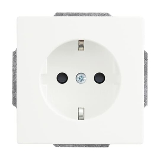 Busch-steplight SCHUKO socket insert Safety Shutter with LED Night light White studio white matt - Platform 63