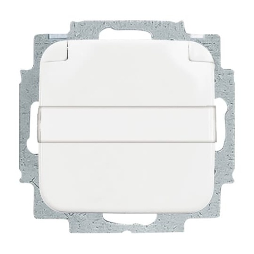 SCHUKO Socket insert with labelling field Safety Shutter with Hinged Lid with label space alpine white - Reflex SI