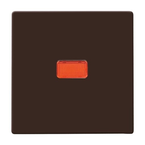 Rocker with red calotte with Red Calotte for Switchpush button, Single rocker brown - Allwetter 44 IP 44