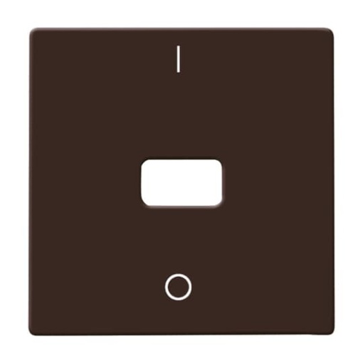 Rocker with legend Characters 0 and 1 Open for Symbol for Switchpush button, Single rocker brown - Allwetter 44 IP 44