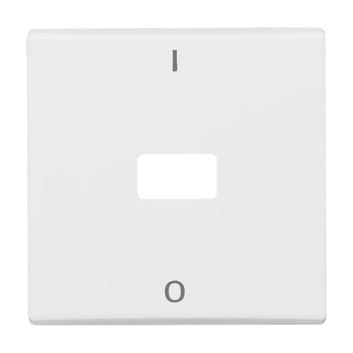 Rocker with legend Characters 0 and 1 Open for Symbol for Switchpush button, Single rocker alpine white - Allwetter 44 IP 44