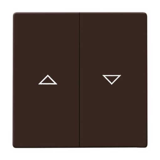 Rocker with legend Symbol "arrows" for Venetian blind, Two-part rocker brown - Allwetter 44 IP 44