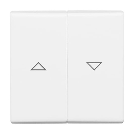 Rocker Symbol "arrows" for Venetian blind, Two-part rocker alpine white - Allwetter 44 IP 44