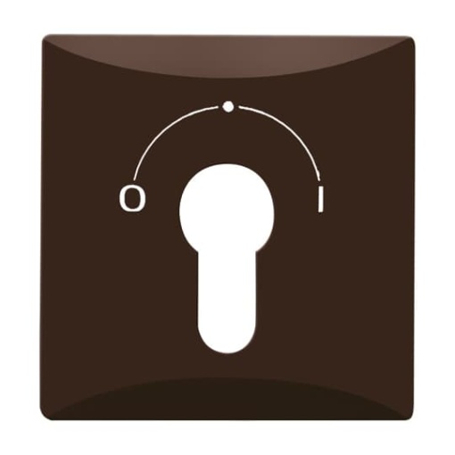 Cover plate with legend Characters 0 and 1 for Venetian blind, Key brown - Allwetter 44 IP 44