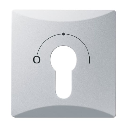 Cover plate with legend Characters 0 and 1 for Venetian blind, Key aluminium silver - Allwetter 44 IP 44