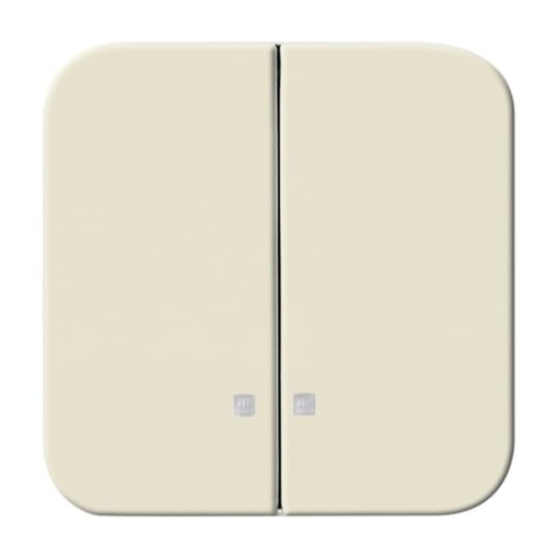 Rocker with Small Transparent Calotte for Switchpush button, Two-part rocker white - Busch-Duro 2000 SI