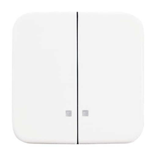 Rocker with Small Transparent Calotte for Switchpush button, Two-part rocker alpine white - Reflex SI