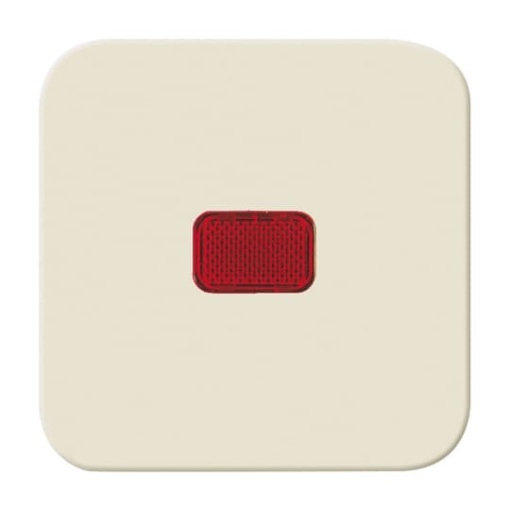 Rocker with Red Calotte for Switchpush button, Single rocker white - Busch-Duro 2000 SI