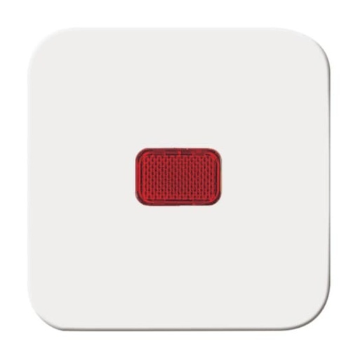 Rocker with Red Calotte for Switchpush button, Single rocker alpine white - Reflex SI