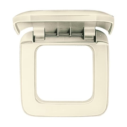 Cover frame with Hinged Lid 1-gang white - Busch-Duro 2000 SI