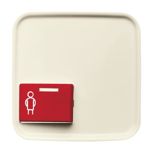 Cover plate 1 gang Red white - Busch-Duro 2000 SI