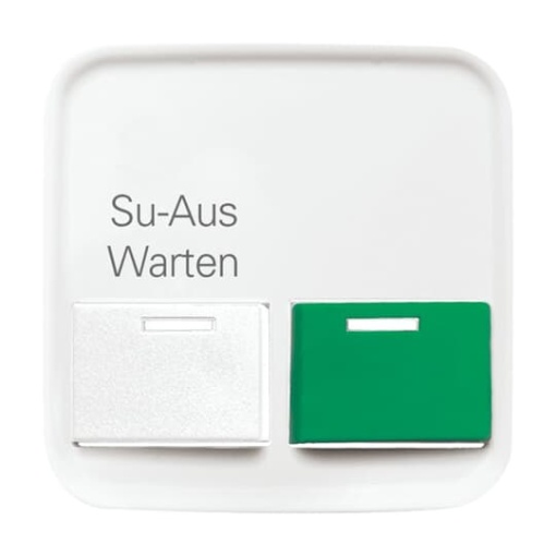 Cover plate 2 gang White  Green alpine white - Reflex SI