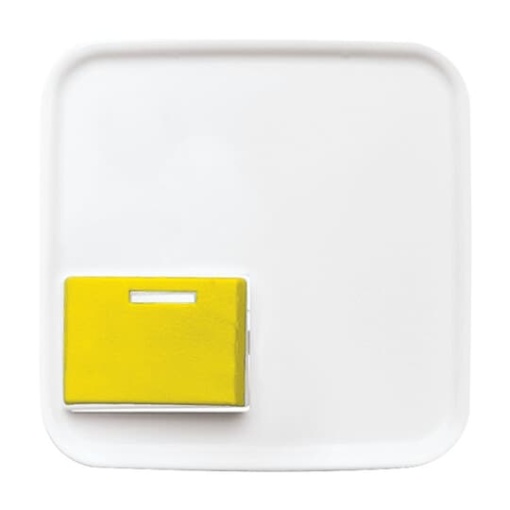 Cover plate 1 gang Yellow alpine white - Reflex SI