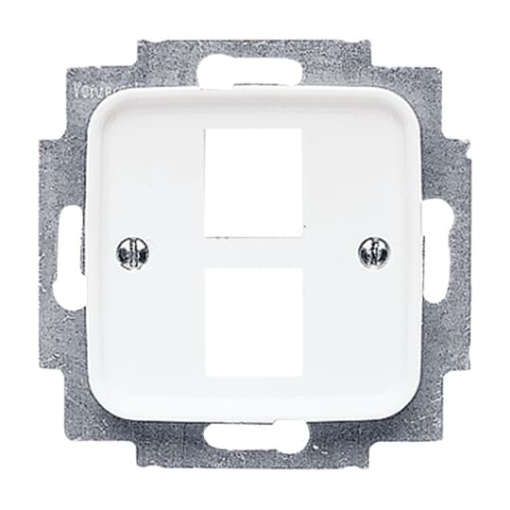 Cover plate Modular Jack 2 gang alpine white - Reflex SI