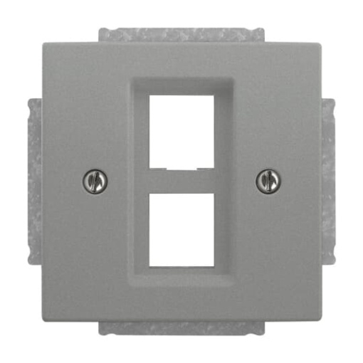 Cover plate Modular Jack 2 gang grey metallic - Platform 63