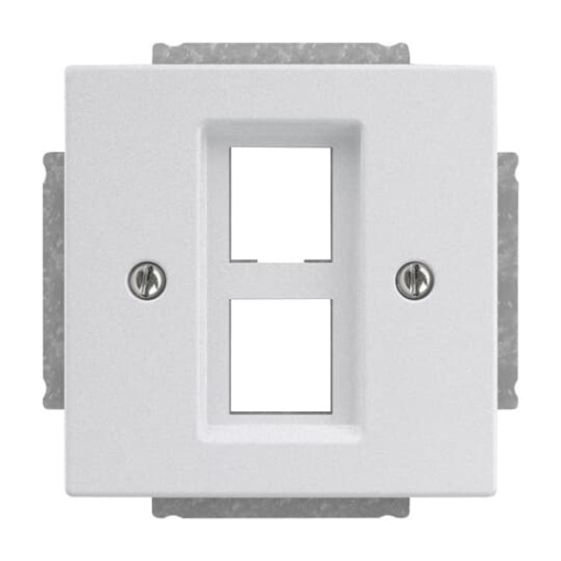 Cover plate Modular Jack 2 gang aluminium silver - Platform 63