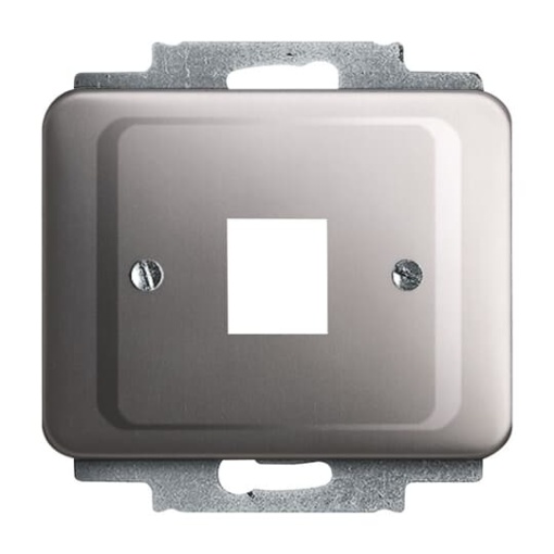 Cover plate Modular Jack 1 gang platinum - alpha