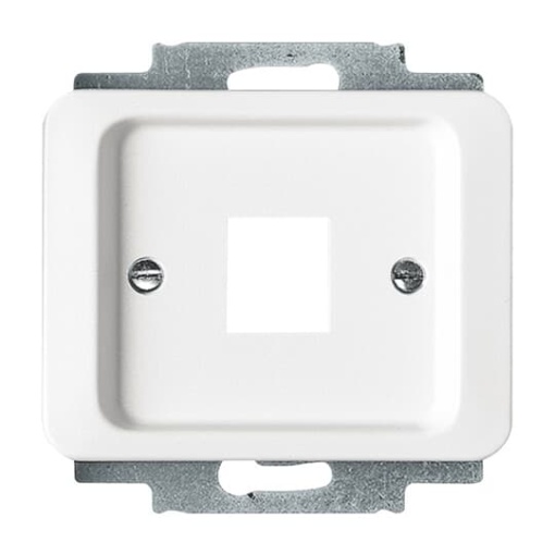 Cover plate Modular Jack 1 gang studio white - alpha
