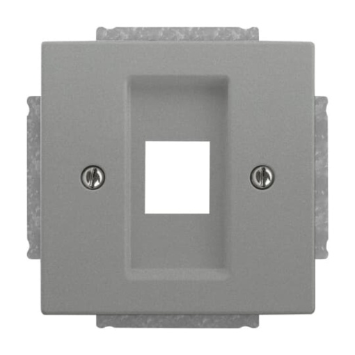 Cover plate Modular Jack 1 gang grey metallic - Platform 63