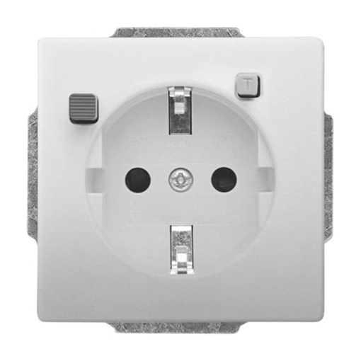 FI-Schukomat SCHUKO socket insert Protective Contact SCHUKO 2PPE 16 A 30 mA stainless steel - Pure Stainless Steel