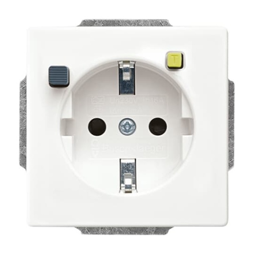 FI-Schukomat SCHUKO socket insert Safety Shutter studio white matt - Platform 63