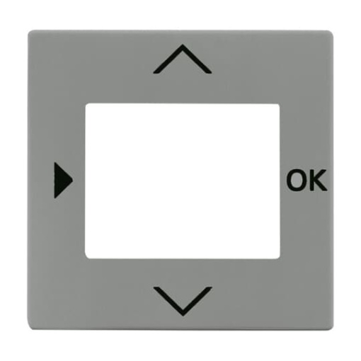 Cover plate with legend Various symbols for Time switch Central cover plate grey metallic - Platform 63