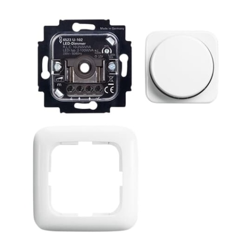 Busch-Dimmer LED Dimmer set with Neon lamp alpine white - Reflex SI