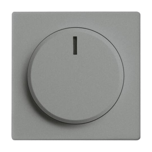 Cover plate for Dimmer Turn button with Neon lamp grey metallic - Platform 63