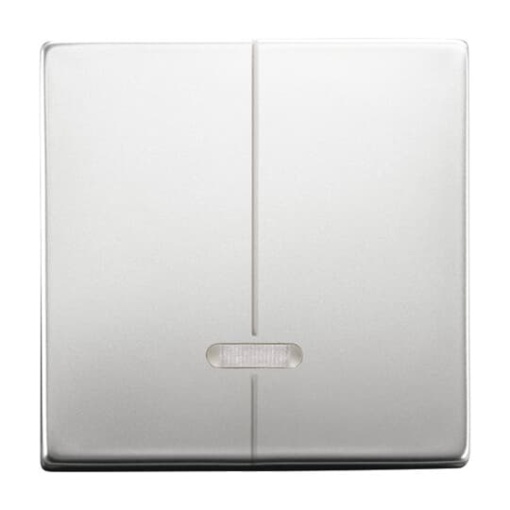 Control Element for Dimmer Two-part button with Neon lamp stainless steel - Pure Stainless Steel