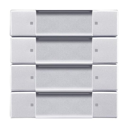 Control Element for Switchdimmer Zigbee 4gang Radio Control aluminium silver - 63x63