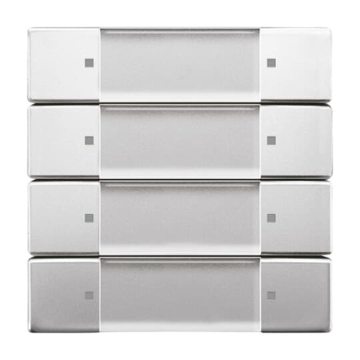 Control Element for Switchdimmer Zigbee 4gang Radio Control stainless steel - Pure Stainless Steel