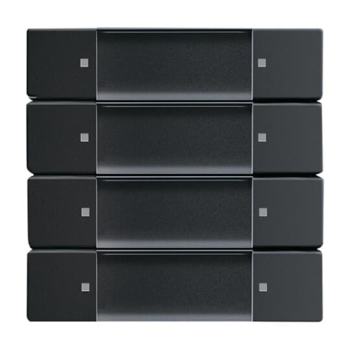 Control Element for Switchdimmer Zigbee 4gang Radio Control black matt - 63x63